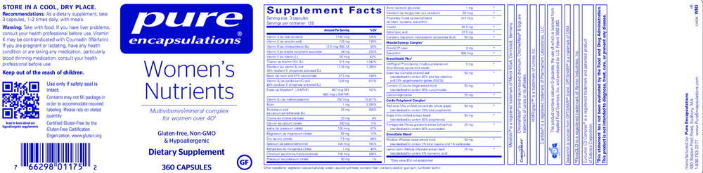 Women's Nutrients